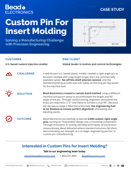 Case Study: Custom Pin For Insert Molding