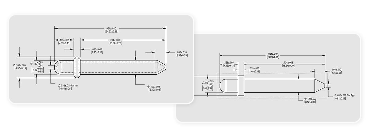 Bead's Custom Hollow Louver Pins CAD Drawing 